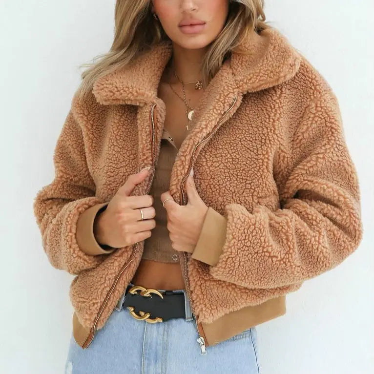 Fashion Women luxuriously fluffy Coat