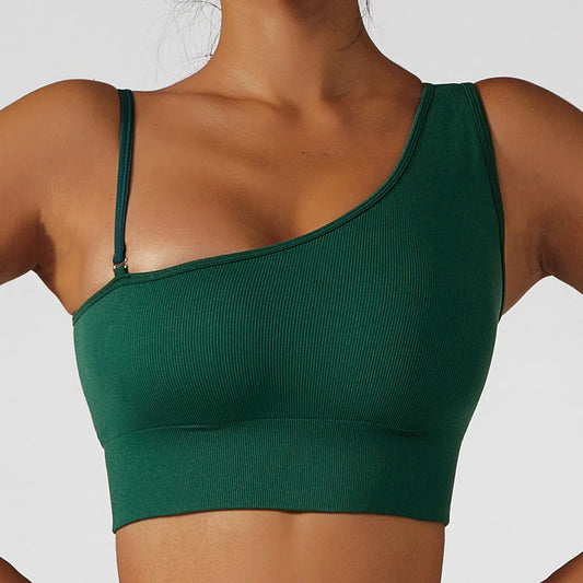 Summer Oblique Shoulder Yoga Tops