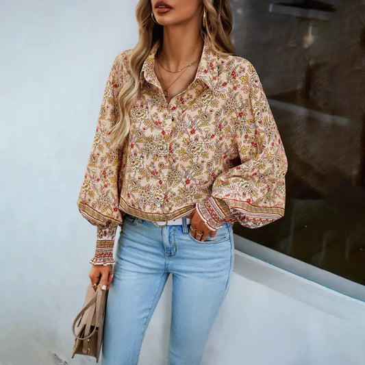 Long Sleeve Women's Printed Shirt