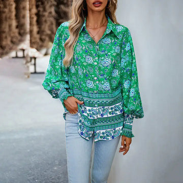 Long Sleeve Women's Printed Shirt