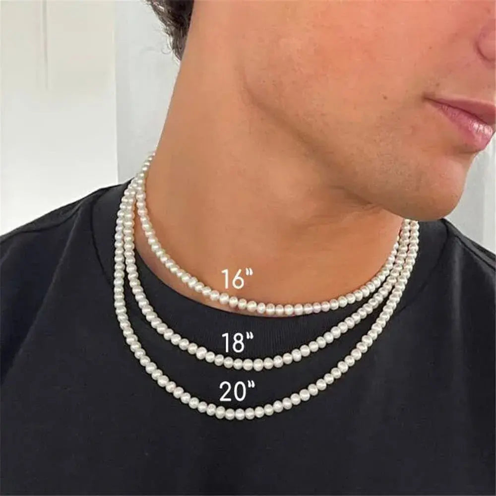 Natural Pearl Necklace For Men